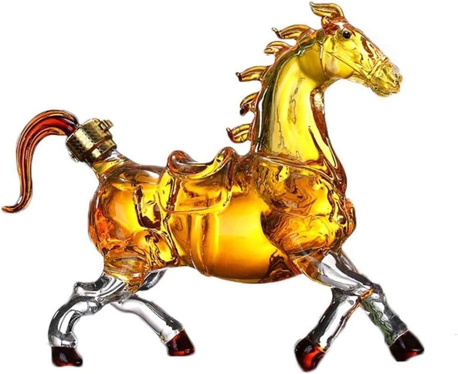 Amazon｜デカンタ ガラスピッチャー 馬 ウイスキーデカンタ 1000ML